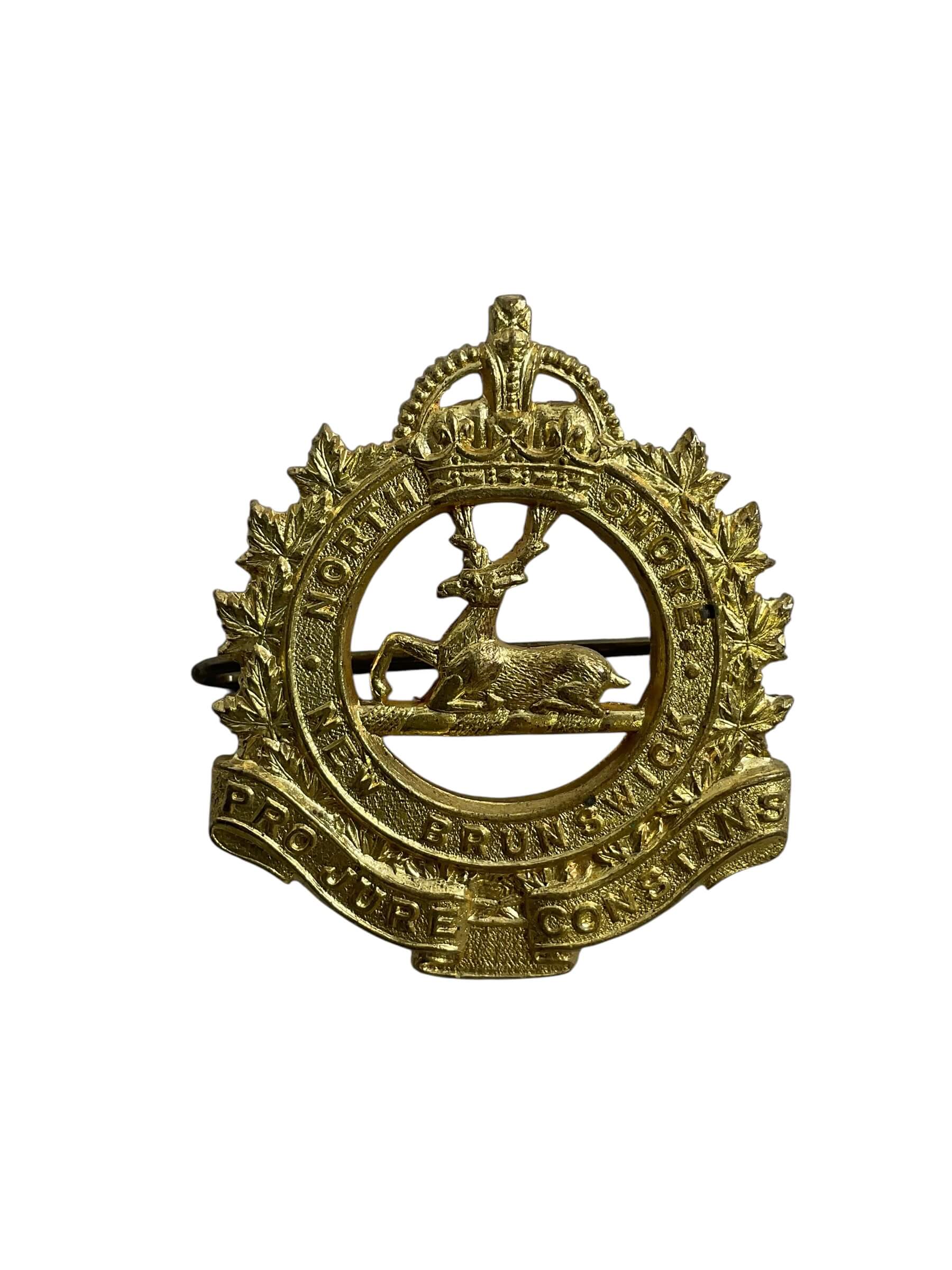WW2 Canadian North Shore New Brunswick Regiment Cap Badge