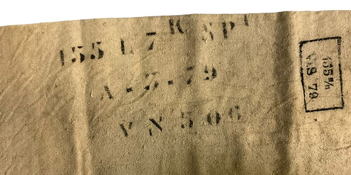 WW1 Imperial German Powder Charge Bag EMPTY 155 Howitzer WW1 Imperial German Powder Charge Bag EMPTY 155 Howitzer