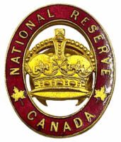 WW1 Canadian CEF National Reserve Canada Enamel Button Hole Badge