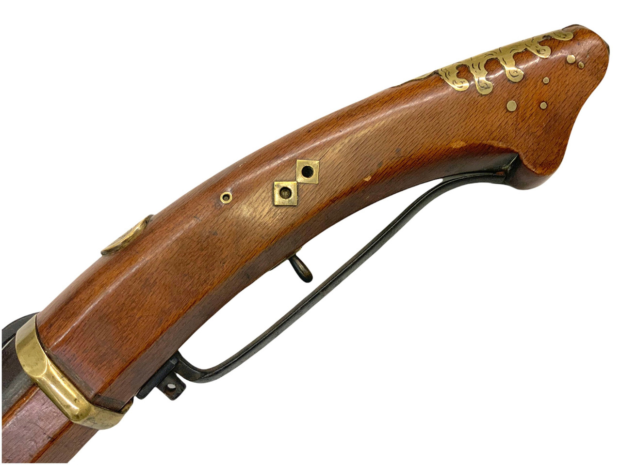 Japanese Mid Edo Period Presentation Carbine Matchlock with Silver Inlay Japanese Mid Edo Period Presentation Carbine Matchlock with Silver Inlay