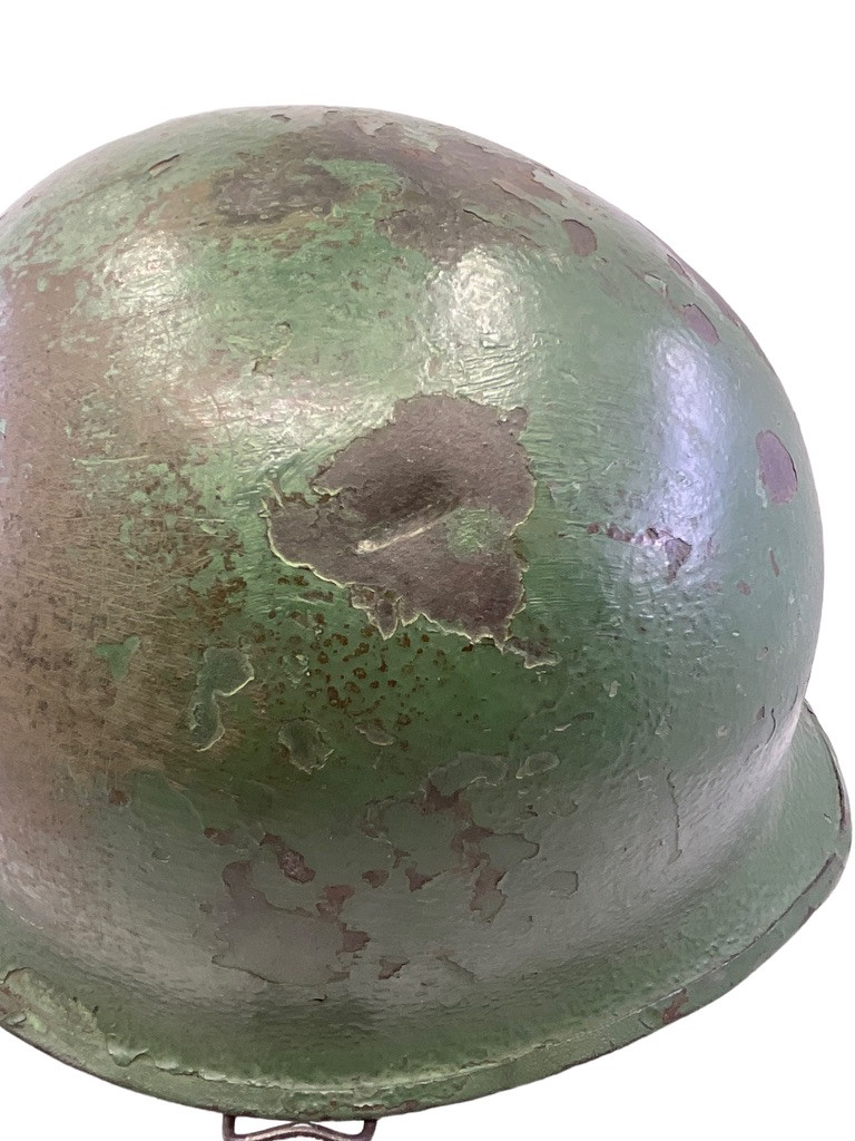 WW2 US Army M1 FS Swivel Bale Steel Helmet McCord with Firestone Liner Manganese Rim Named WW2 US Army M1 FS Swivel Bale Steel Helmet McCord with Firestone Liner Manganese Rim Named