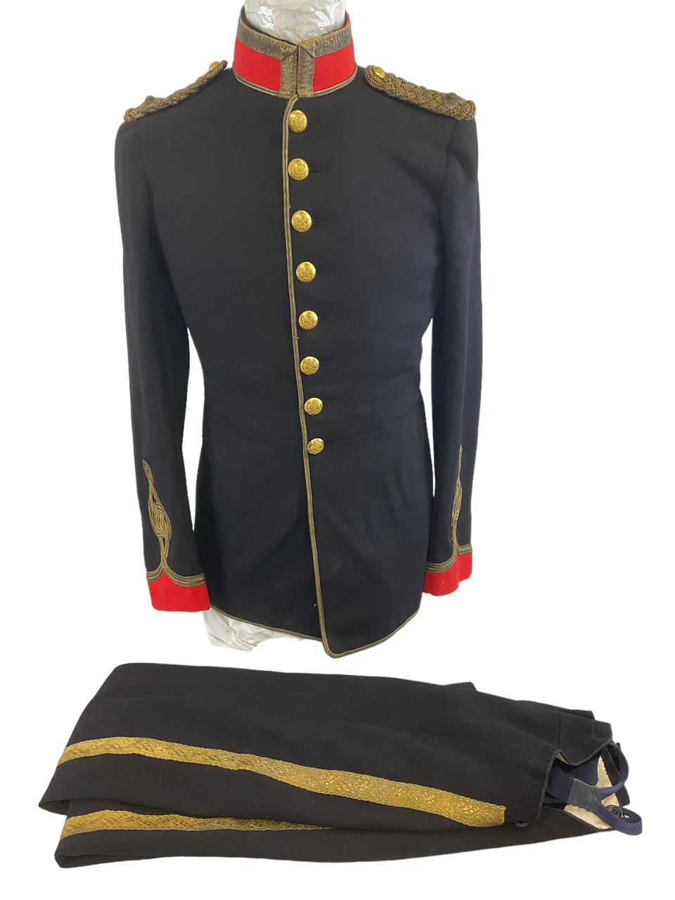 British Derbyshire Yeomanry Officers Uniform Jacket with Trousers Named British Derbyshire Yeomanry Officers Uniform Jacket with Trousers Named