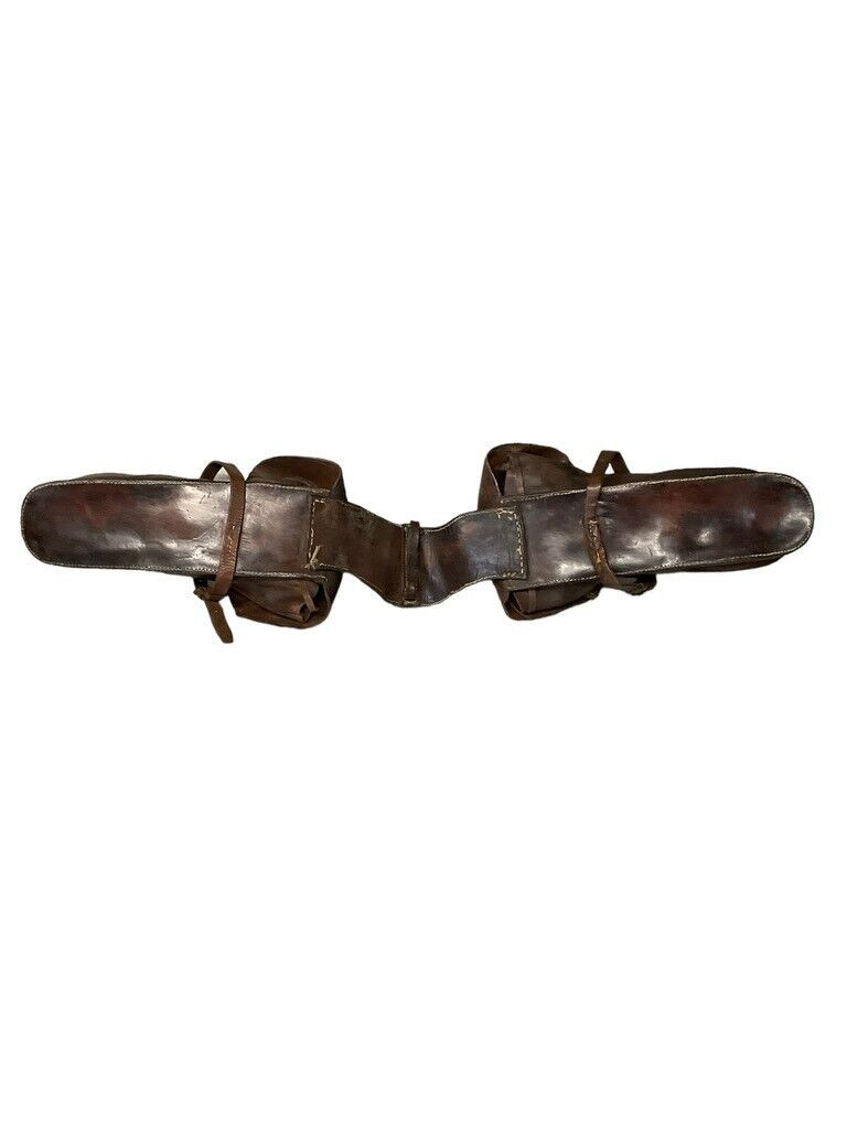 WW1 British Canadian Cavalry Leather Horse Saddle Bags