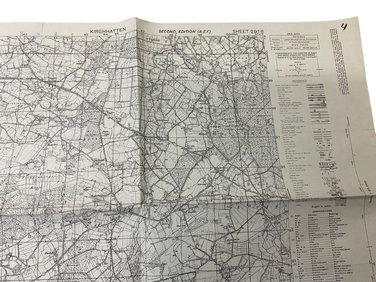 WW2 British Canadian War Office 1944 Dated Map Of Nortmoor Germany Sheet 2711 WW2 British Canadian War Office 1944 Dated Map Of Nortmoor Germany Sheet 2711