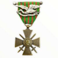 WW1 French France Air Service The Storks Insignia on 1914-18 CDG Medal Full Size