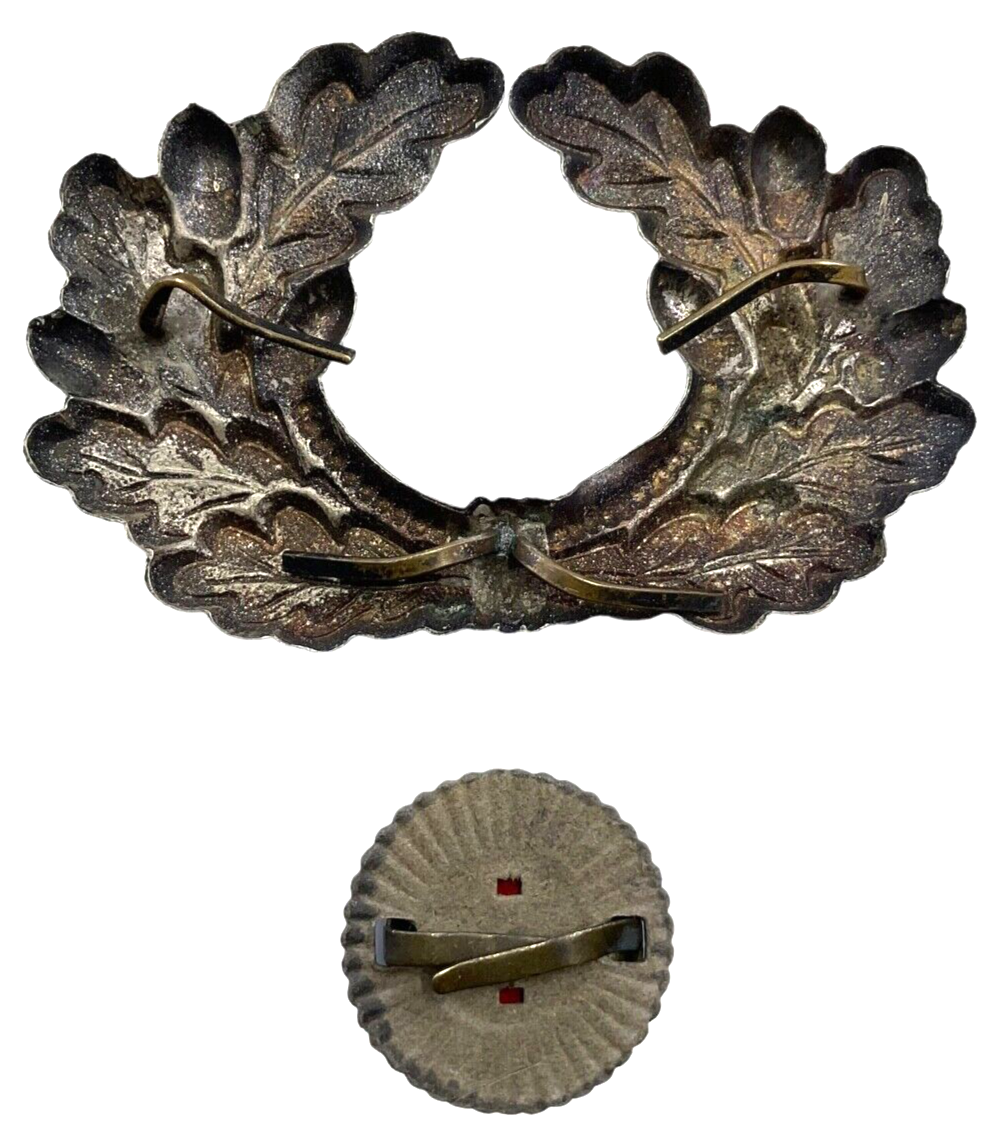 WW2 German Army Early Pattern Visor Cap Wreath & Cockade WW2 German Army Early Pattern Visor Cap Wreath & Cockade
