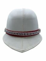 White Band Bandsman Imitation Leather Covered Helmet