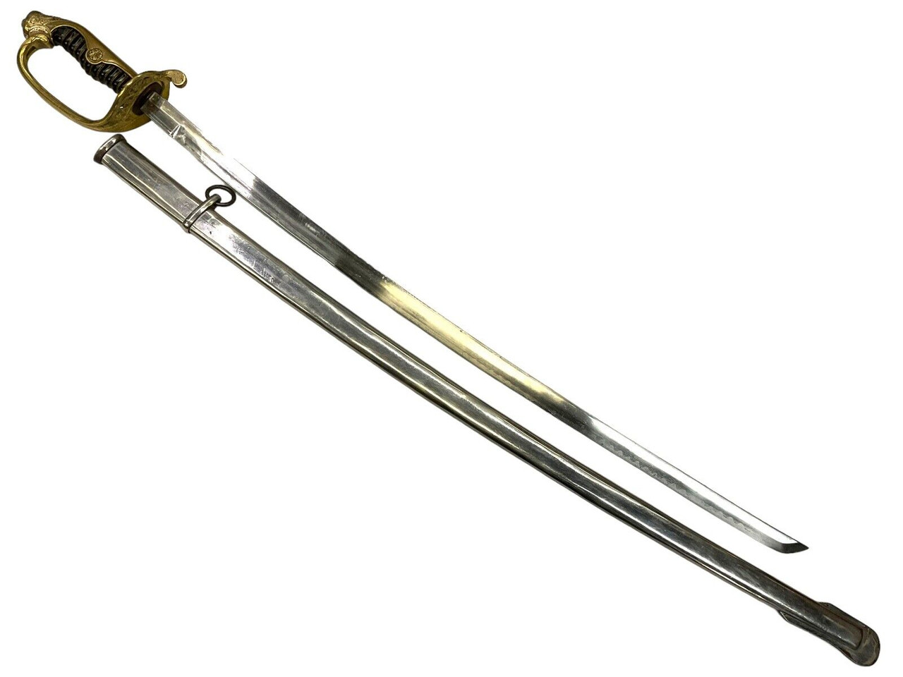 WW2 Imperial Japanese Army Officers Parade Sword Wavy Folded Blade 27.5 Inch WW2 Imperial Japanese Army Officers Parade Sword Wavy Folded Blade 27.5 Inch