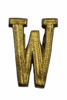 WW2 German Shoulder Board Cypher Letter W Single