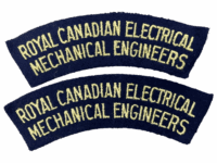 Royal Canadian Electrical Mechanical Engineers Cloth Shoulder Title Pair