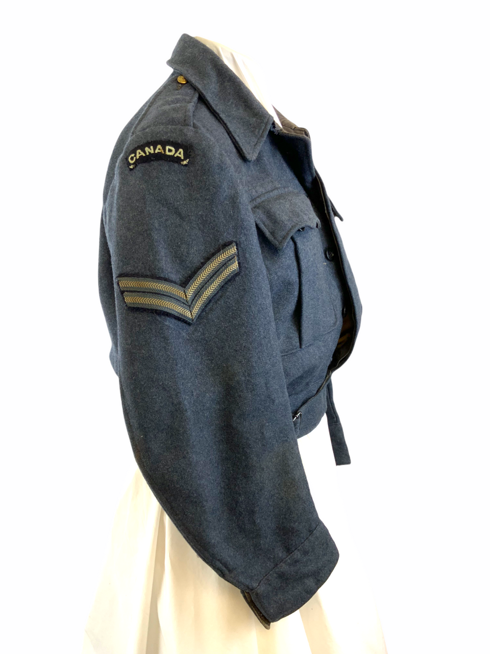 WW2 Canadian RCAF Battledress Blouse Jacket Size No 7 1945 Dated Corporal WW2 Canadian RCAF Battledress Blouse Jacket Size No 7 1945 Dated Corporal