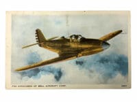WW2 Canadian RCAF B-39 Aircobra Coloured Postcard