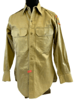 Korean War US Officers Shirt With 10th Army Patch Named 1951 Dated