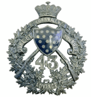 Canadian Militia 43rd Duke of Cornwalls Own Rifles Helmet Plate