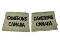 WW2 Canadian Camerons Canada Tropical Slip On Pair Insignia