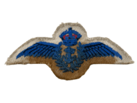 WW2 British Fleet Air Arm Pilots Wings Blue On White