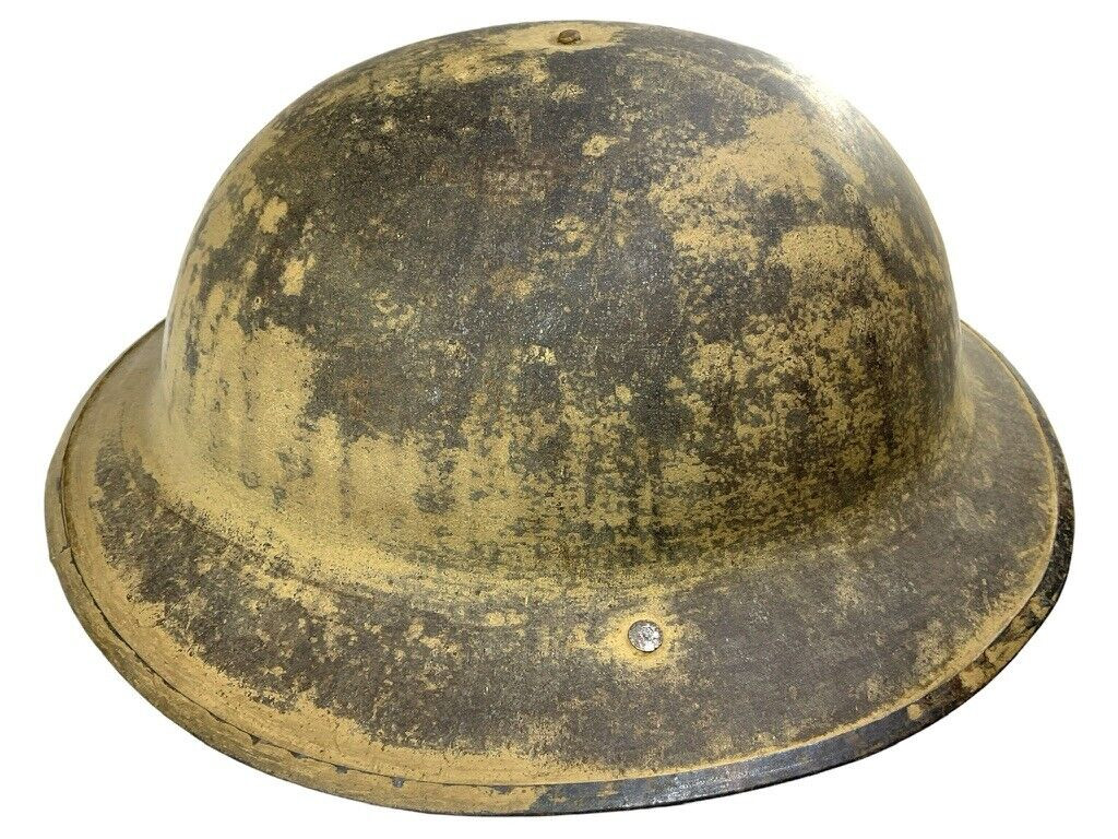 WW1 US AEF 101st Engineer Regiment Painted Brodie Camouflage Helmet WW1 US AEF 101st Engineer Regiment Painted Brodie Camouflage Helmet