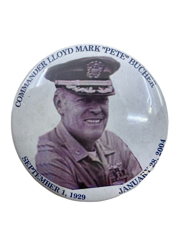 US Navy USS Pueblo Commander Lloyd Mark Pete Bucher Reunion Button 3 US Navy USS Pueblo Commander Lloyd Mark Pete Bucher Reunion Button 3
