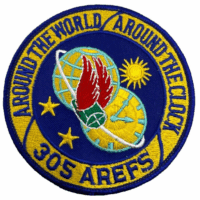 US USAF 305th Air Refuelling Squadron Around the World Patch Crest US USAF 305th Air Refuelling Squadron Around the World Patch Crest