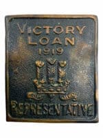 WW1 Canadian British Victory Loan Representative 1919 Lapel Badge Button Vintage