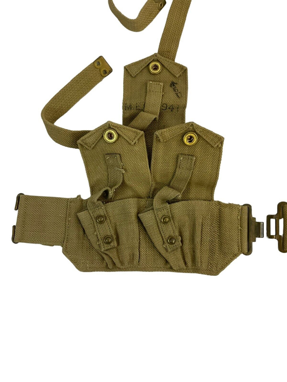 WW2 British Army P37 1940 Ptn Armoured Corps Ammo Pouches Pair with Straps RARE WW2 British Army P37 1940 Ptn Armoured Corps Ammo Pouches Pair with Straps RARE