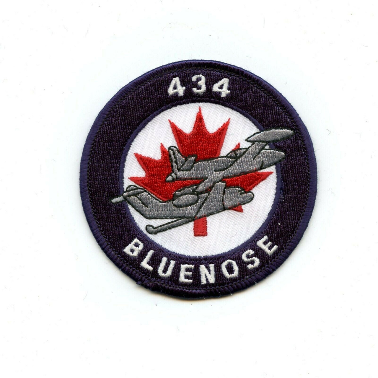 RCAF CAF Canadian 434 Bluenose Squadron Circle Colour Crest Patch RCAF CAF Canadian 434 Bluenose Squadron Circle Colour Crest Patch
