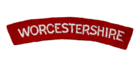 WW2 British Worcestershire Regiment Shoulder Title Insignia Single WW2 British Worcestershire Regiment Shoulder Title Insignia Single