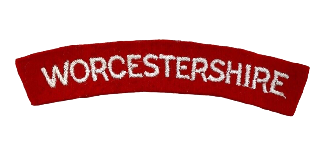 WW2 British Worcestershire Regiment Shoulder Title Insignia Single WW2 British Worcestershire Regiment Shoulder Title Insignia Single