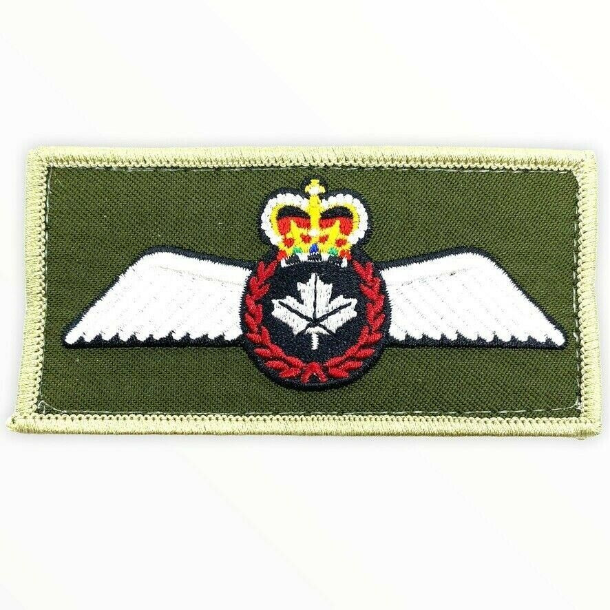 Canadian Forces RCAF OD Olive Drab Pilots Wings Patch Canadian Forces RCAF OD Olive Drab Pilots Wings Patch