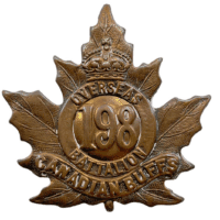 WW1 Canadian CEF 198th Battalion Cap Badge