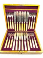 British Grenadier Guards Named Officers Cased Fish Silverware Set Flatware British Grenadier Guards Named Officers Cased Fish Silverware Set Flatware