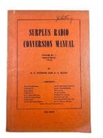 US Army Surplus Radio Conversion Equipment 1948 Edition SC Reference Book