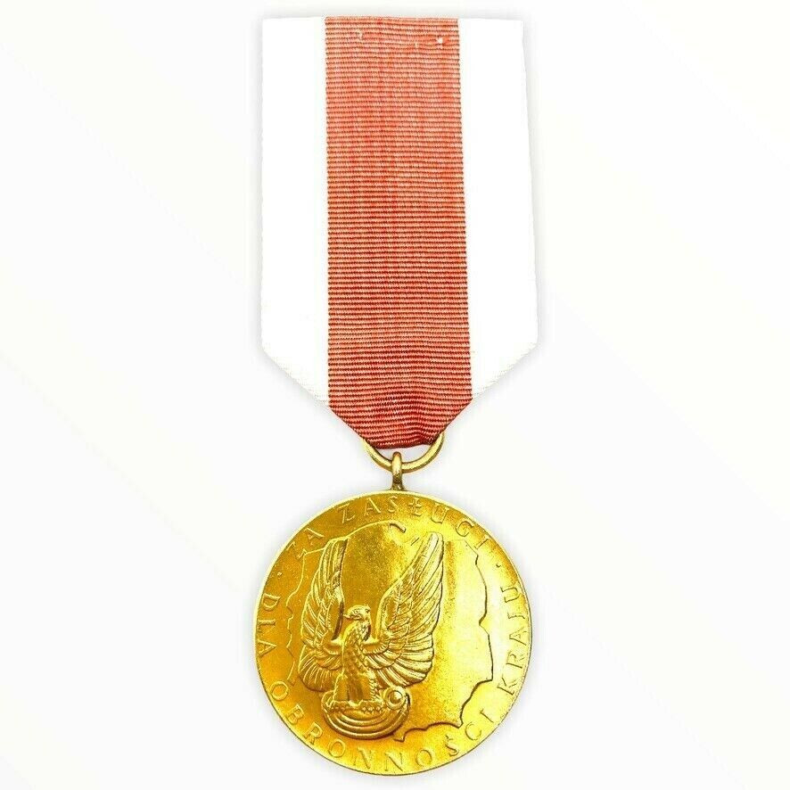 Poland Polish National Defense Medal of Merit 1st Class Full Size Poland Polish National Defense Medal of Merit 1st Class Full Size