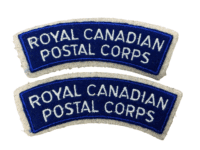 Canadian CPC Postal Corps Cloth Shoulder Title Pair