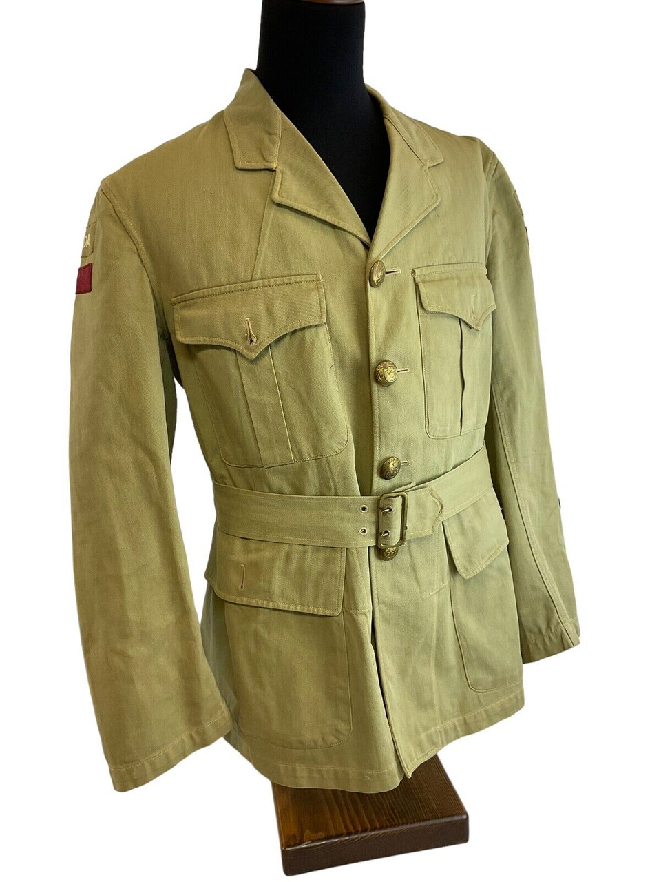 WW2 Canadian Tropical Four Pocket Jacket Named With Sleeve & GS Patches WW2 Canadian Tropical Four Pocket Jacket Named With Sleeve & GS Patches