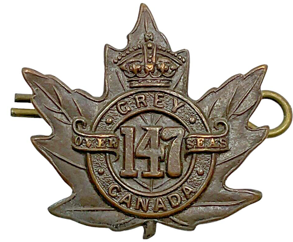 WW1 Canadian CEF 47th Battalion Collar Insignia Single WW1 Canadian CEF 47th Battalion Collar Insignia Single