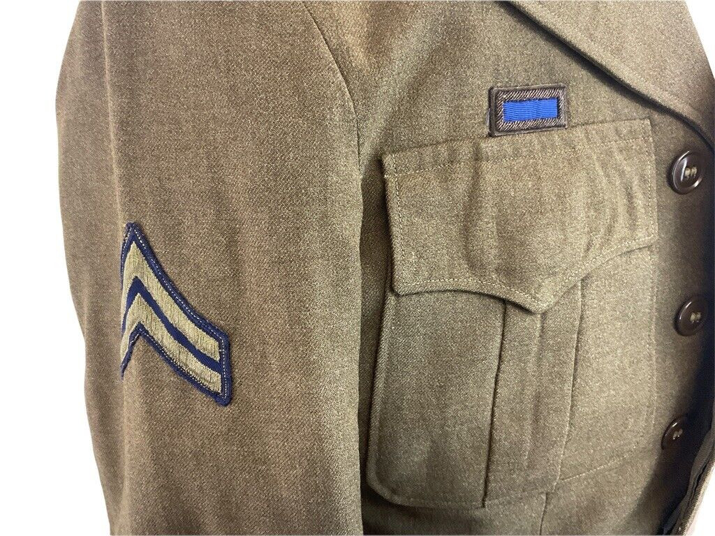 US Korean War Ike Jacket with Woven Berlin and Japanese Ribbon Bar US Korean War Ike Jacket with Woven Berlin and Japanese Ribbon Bar