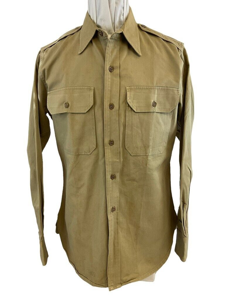 US Army Korean War Service Numbered Other Ranks Shirt Size 15 US Army Korean War Service Numbered Other Ranks Shirt Size 15