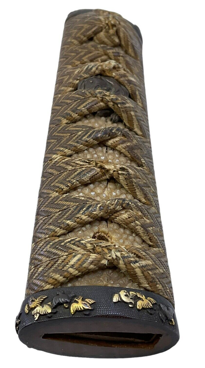 WW2 Imperial Japanese Sword Handle With Wrap & Minuki Length 6 Inches WW2 Imperial Japanese Sword Handle With Wrap & Minuki Length 6 Inches