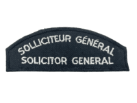 Canadian Solicitor General Shoulder Title Police Patch