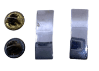 WW2 US First Lieutenant Clutch Back Shoulder Rank Insignia Silver Pair Sterling