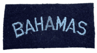 WW2 British BAHAMAS Nationality Shoulder Title Insignia Single REPRODUCTION