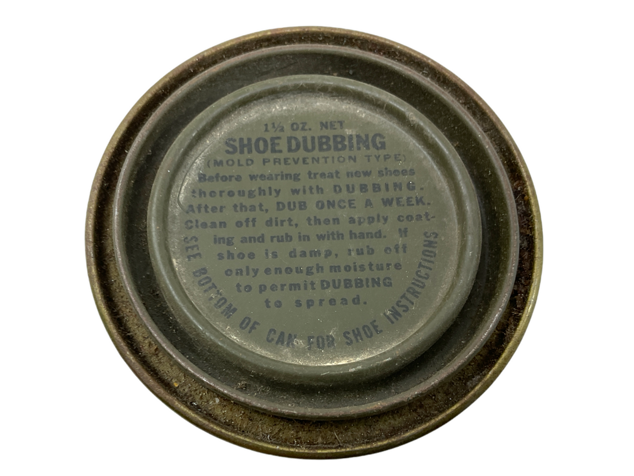 WW2 US Shoe Dubbing Tin Ration WW2 US Shoe Dubbing Tin Ration