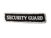 US Security Guard White On Brown Chest Tape Police Patch US Security Guard White On Brown Chest Tape Police Patch