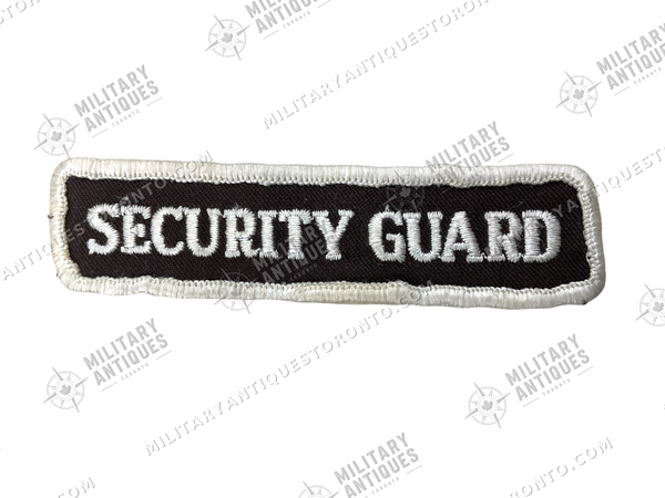 US Security Guard White On Brown Chest Tape Police Patch - Military ...