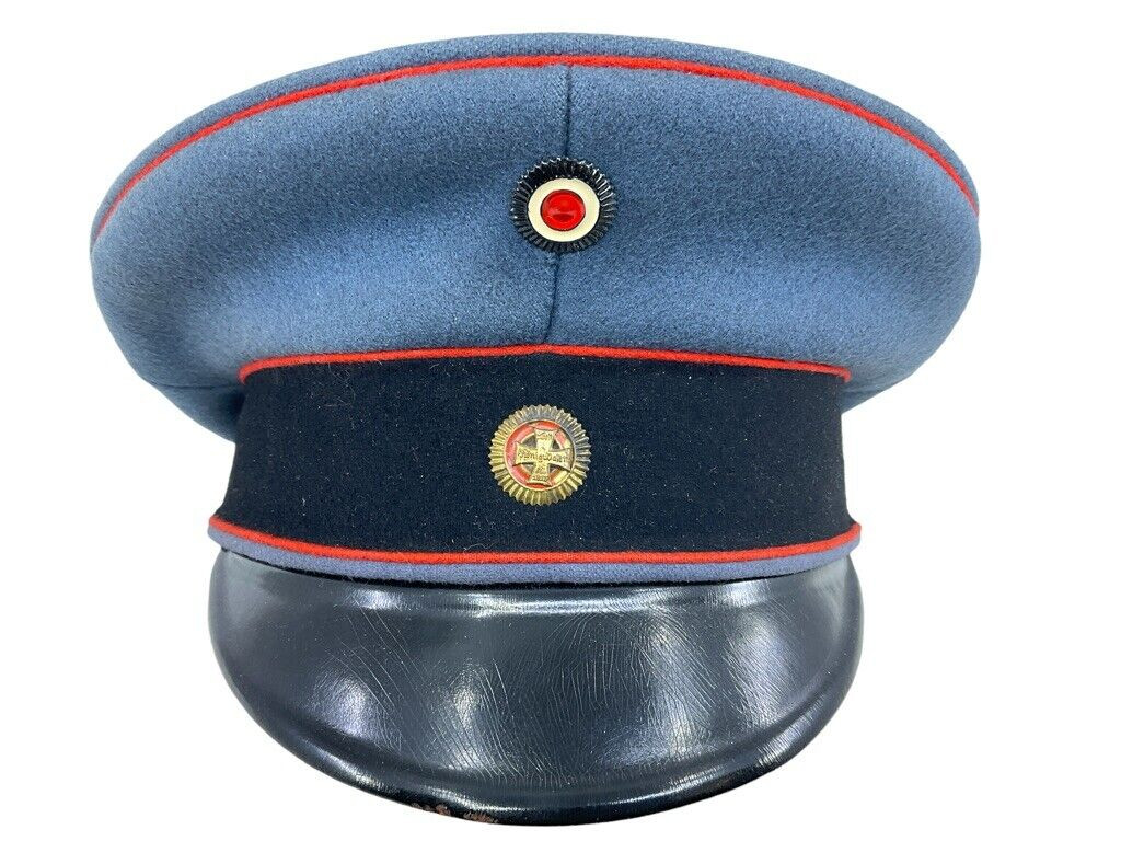 WW1 Imperial German Waldeck Reserve Artillery Officers Peak Cap Hat Dunkelblau WW1 Imperial German Waldeck Reserve Artillery Officers Peak Cap Hat Dunkelblau