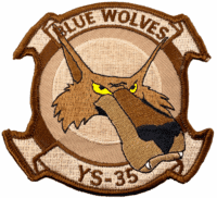 US USN Navy Blue Wolves YS-35 Squadron Patch