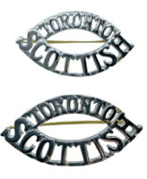 Canadian Toronto Scottish Metal Shoulder Title for Full Dress Pair