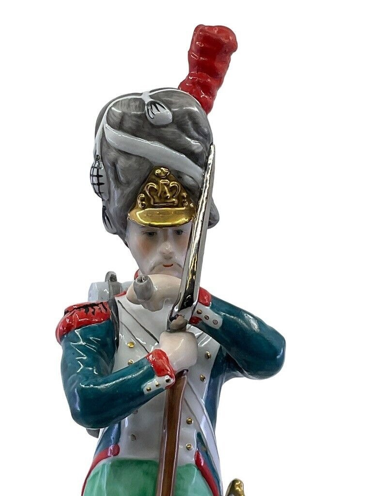 French Napoleonic Grenadier Sitzendorf Porcelain Figure 11 Inches Tall French Napoleonic Grenadier Sitzendorf Porcelain Figure 11 Inches Tall