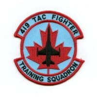RCAF CAF Canadian 419 TAC Fighter Training Squadron Colour Crest Patch